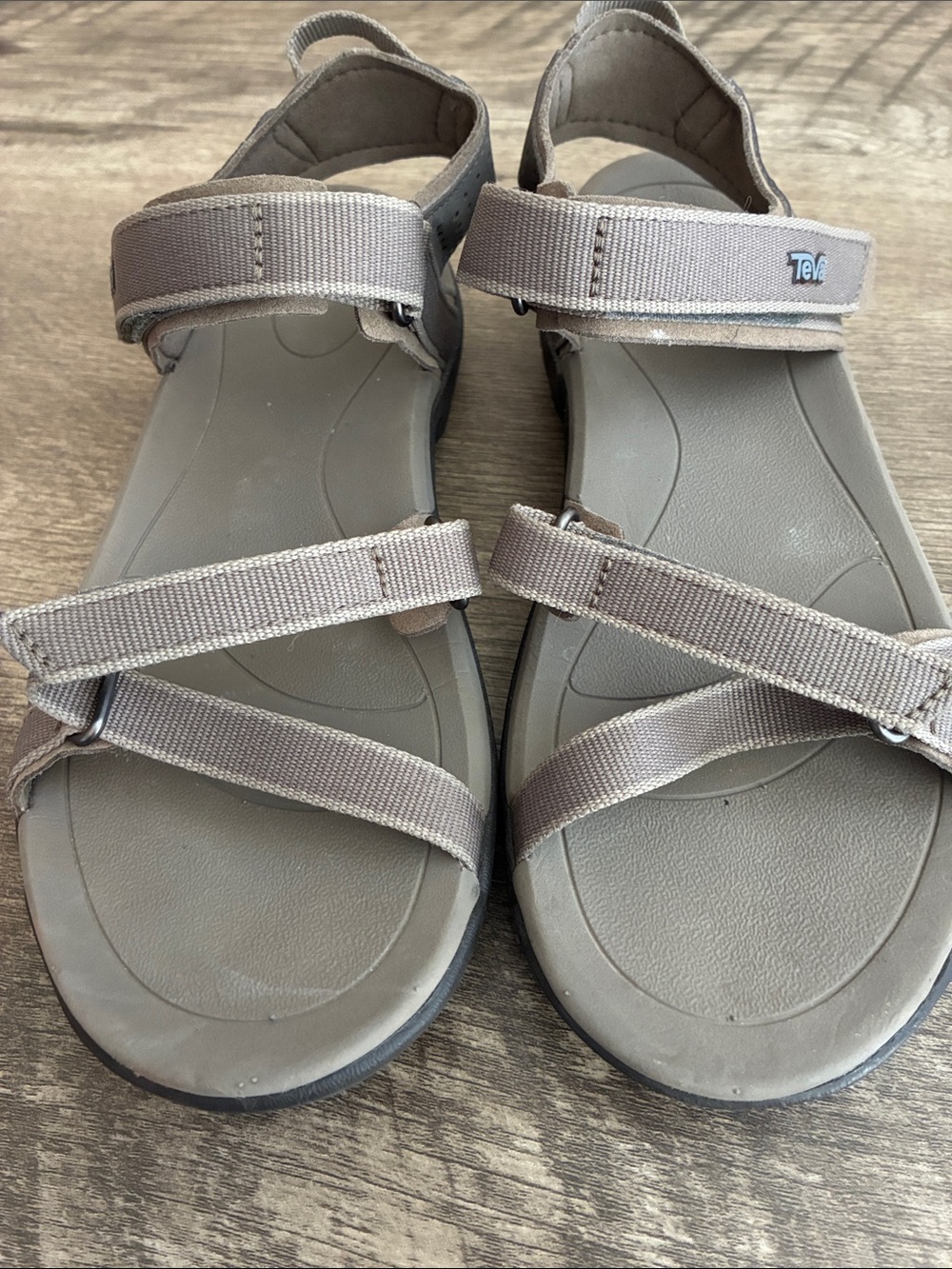 Teva Taupe Outdoor Strappy Sandals - Picture 8 of 15